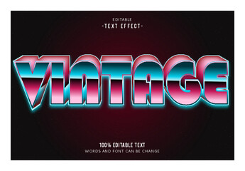 Vintage editable text effect 3d emboss 80’s style