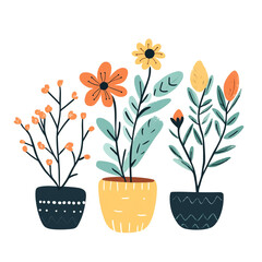 Vibrant Potted Flowers: A Delightful Springtime Arrangement