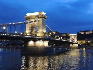 Chain bridge during the Blue Hour - Budapest - Hungary