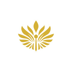 Premiun Leaf Luxury Logo Vector Illustration