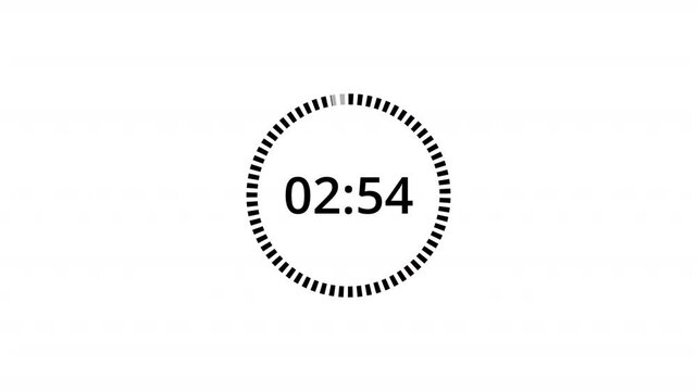  Circle countdown timer animation of  3 minutes on transparent background with alpha channels, 3 minutes circle countdown timer animation, countdown video 