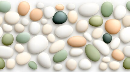 Subtle pebblelike seamless pattern design nature inspired digital art light green and neutral tones aesthetic viewpoint for modern interiors