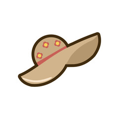 Beach Hat vector illustration