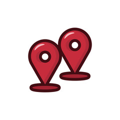 red push pin location icon vector illustration