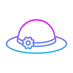 Fototapeta premium Pamela Hat Icon