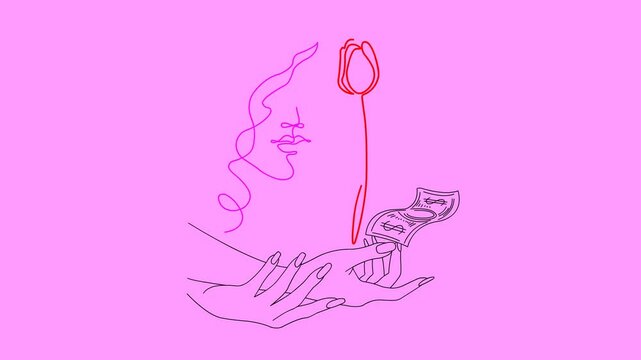 hand with pink ribbon