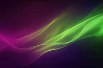 Naklejka premium Abstract waves of vibrant colors in shades of green and purple, creating a dynamic visual effect.