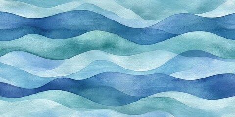 Obraz premium Abstract wavy pattern in shades of blue, creating a calming and fluid visual effect.