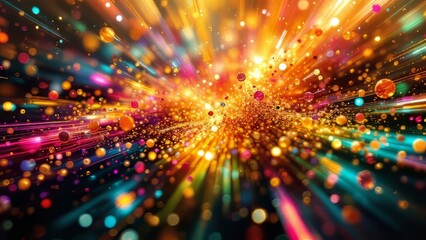 Obraz premium Edible abstract: Particle ray food, stunning visual display.