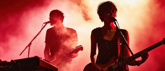 live music performance with vibrant lighting and energetic atmosphere