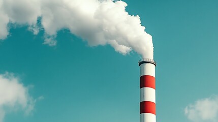 Smokestack Emissions in Industrial Carbon Pollution Crisis