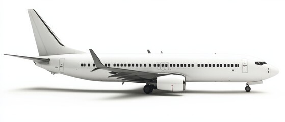modern airplane on a white background