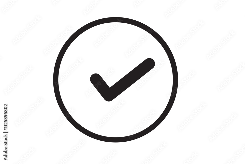 Poster checkmark icons tick and cross sign green check mark and red x cross on white background. circle sha
