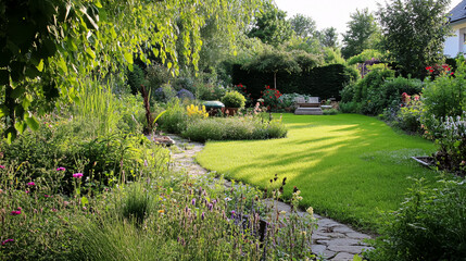 Obraz premium A garden in full bloom.