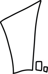 Doodle line text balloon. Speech bubble banners with empty talk, linear comic note design for banner message popup. Vector isolated icon on white background