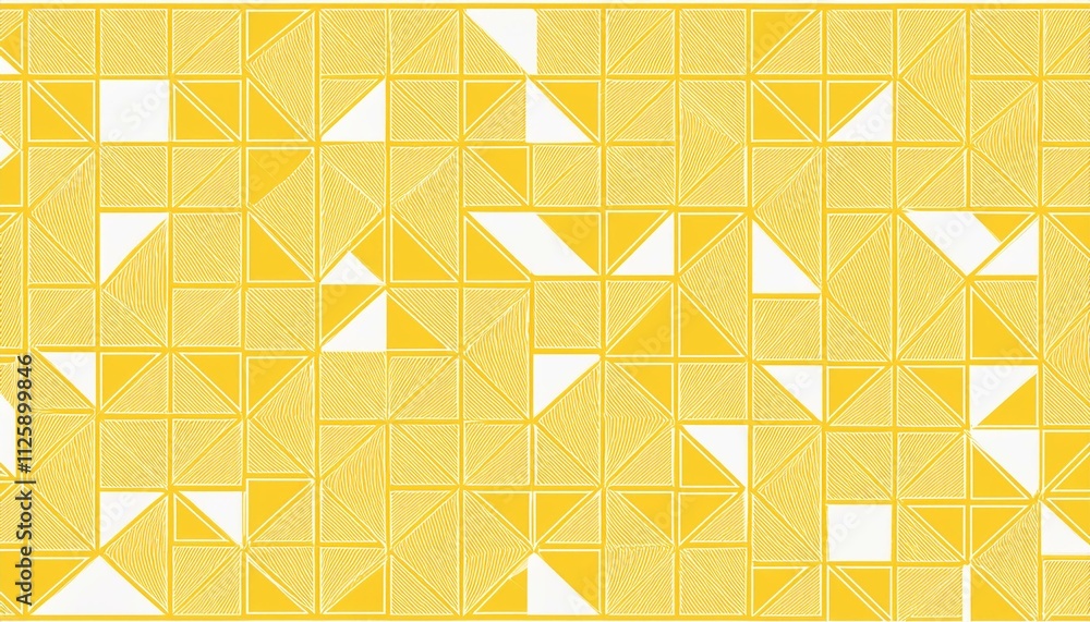 Poster summer background geometric triangle pattern seamless yellow and white.generated image