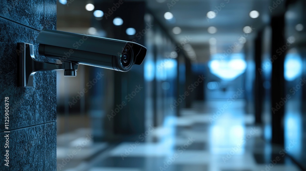 Poster this visual captures the essence of high-tech security measures in a sleek, dark-themed atmosphere p