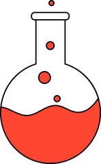 Flat icon of a test tube