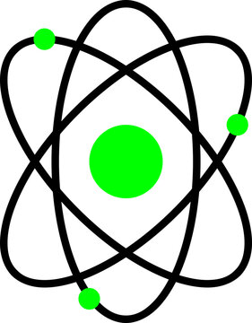 green atom black orbits science concept clip art preview