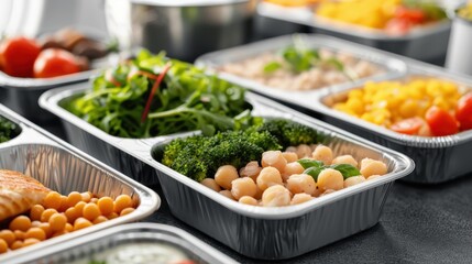 A selection of airline meals catering to diverse dietary restrictions, featuring sugar-free, halal, and kosher options, showcasing inclusivity and cultural diversity in food choices for passengers.