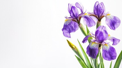 Watercolor Iris Flowers