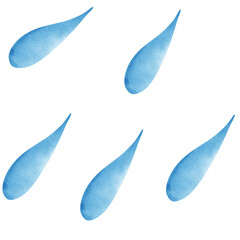 Blue water drops vector illustration