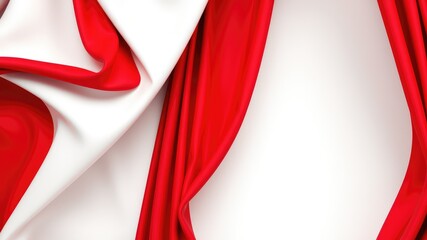 Curtain images, Red curtain on a white isolated, Red curtain background