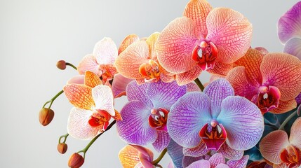 Watercolor Orchid Bouquet