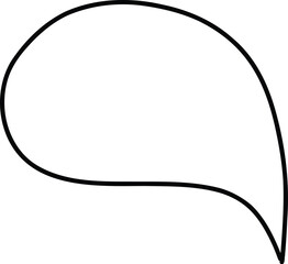 Doodle line text balloon. Speech bubble banners with empty talk, linear comic note design for banner message popup. Vector isolated icon on white background