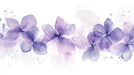 Fototapeta premium Watercolor Violet Cluster