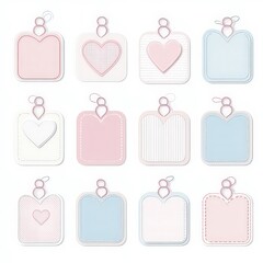 Pastel Valentine Stationery Lifestyle Collection Soft Heart Designs Romantic Vibe Aesthetic View