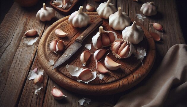 Fresh Red Cabbage on a Wooden Cutting Board