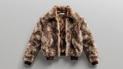 Cozy and Stylish Brown Faux Fur Jacket Perfect for Winter Fashion and Seasonal Wardrobe, Ideal for Trendy Looks in Cold Weather and Urban Outfits