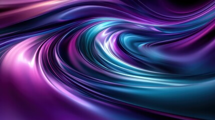 A vibrant, swirling abstract design in shades of purple and blue.