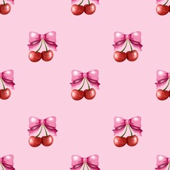 hand painted red cherry background