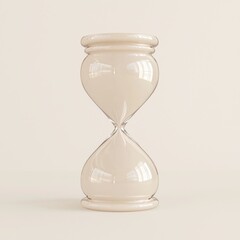 Elegant Beige Hourglass Timepiece Design