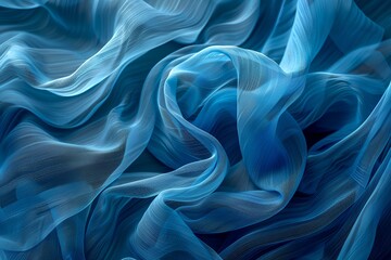 Obraz premium A close up view of a blue fabric