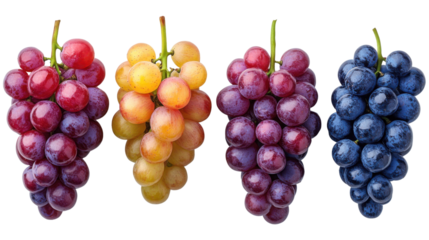 bunch of grapes isolated on white background