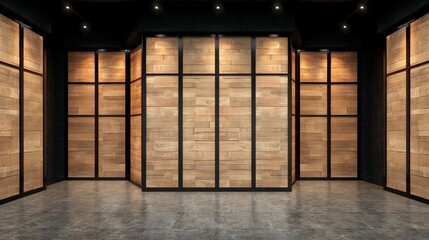 Elegant wooden wall interior design