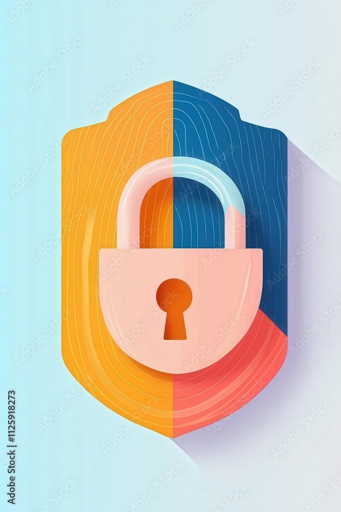 Poster digital shield protecting login details and password fields