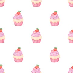 cupcakes seamless pattern