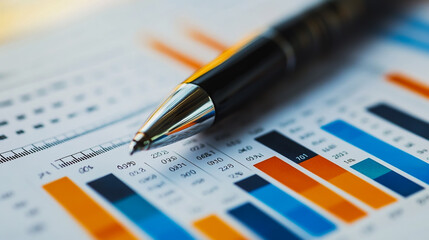 Abstract business Financial charts show a significant increase in profits in the stock market.This is driven by higher interest rates and continued growth. In the innovation world network of financial