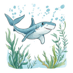 Adorable Shark in Underwater Paradise