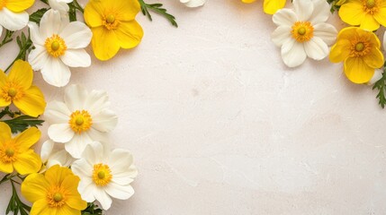 Obraz premium Wildflower frame art close-up floral design with aesthetic touch