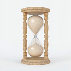 Wooden Hourglass with Sand, Time Measurement Device