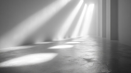Obraz premium White background with a glowing spotlight effect and soft edges
