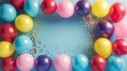 Birthday party background with colorful decoration. Decoration