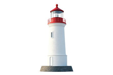 Guiding light isolated lighthouse symbol on for illustrative purposes
