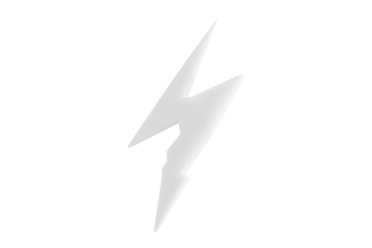 Dynamic lightning bolt symbol for graphic design digital art conceptual use
