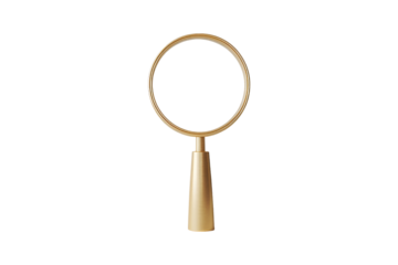 Isolated magnifying glass zoom symbol on for clarity and focus